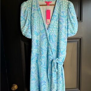 NWT Lilly Pulitzer Sailynn Romper Wrap Dress Resort White Goombay Grooves Sz XL